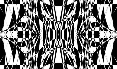 Operasyon sanatı stili monokrom desenli duvar kağıdı tasarım için