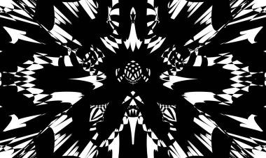 Operasyon sanatının gizemli ve gizemli tarzında modern tasarım için tek renkli desenler.