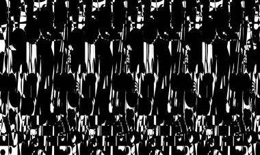 Siyah desenler beyaz arka planda optik bir illüzyon yaratıyor modern operasyon sanatında