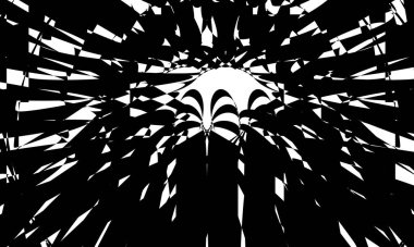 Operasyon sanatında fantastik uzaylı desenleri Siyah ve orijinal