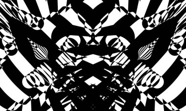 Modern tasarım için monokrom fütüristik duvar kağıdı