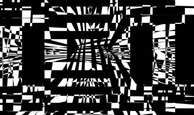 Operasyon sanatı tarzında duvar kağıdı siyah desen