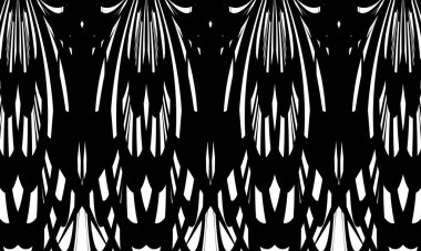 Beyaz arkaplanda soyut siyah desenler