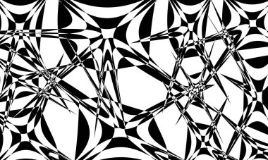 Beyaz arka planda siyah desenler yaratıcı optik illüzyon