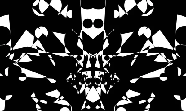 Motif Noir Futuriste Dans Style Art Sur Fond Blanc — Image vectorielle