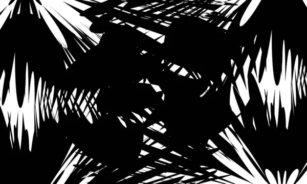Künstlerische Schwarze Muster Auf Weißem Hintergrund Original Und Modern — Stockvektor