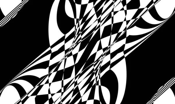 Motifs Mystiques Noirs Illusion Optique Incroyable — Image vectorielle