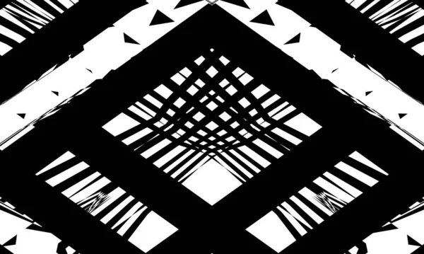 ブラック神秘的なパターンOpartスタイル現代的なパターンオリジナルモノクロ壁紙 — ストックベクタ