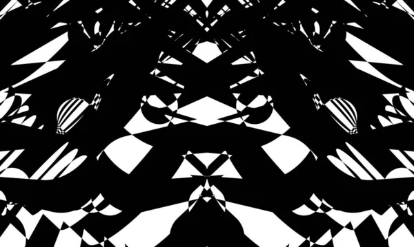 Таинственный Черный Узор Завораживающая Текстура Оптической Иллюзией — стоковый вектор