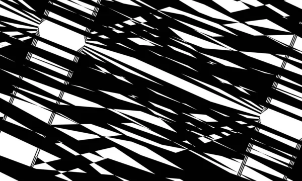 Futuristisch Zwart Patroon Spectaculaire Optische Illusie — Stockvector