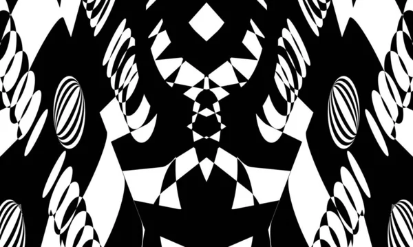 Fondo Pantalla Monocromo Distorsionado Estilo Art Patrón Interesante — Archivo Imágenes Vectoriales