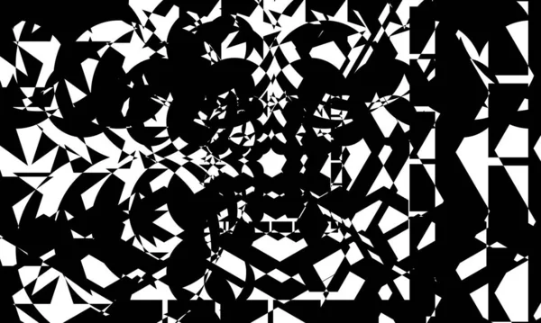 白い背景に黒のパターンのOpアートの神秘的な壁紙 — ストックベクタ