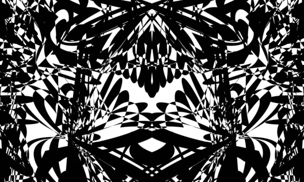Futuristisch Zwart Patroon Art Stijl Witte Achtergrond — Stockvector