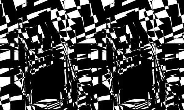Misteriosos Patrones Negros Art Encantadora Ilusión Óptica — Archivo Imágenes Vectoriales