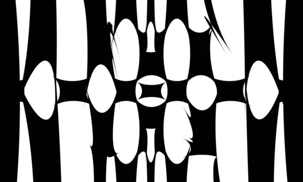 Motif Noir Envoûtant Illusion Optique Originale — Image vectorielle