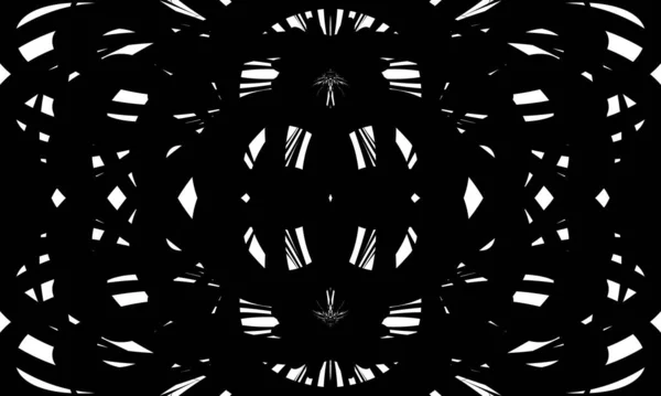 Patrón Negro Futurista Sobre Fondo Blanco Fascinante Ilusión Óptica — Vector de stock