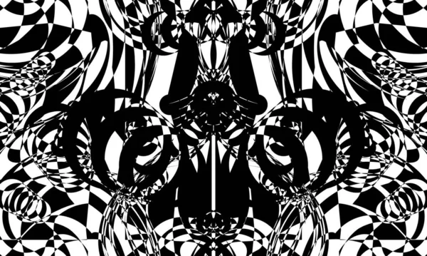 Black Patterns Distortion Create Optical Illusion Original Wallpaper Design — Stock Vector