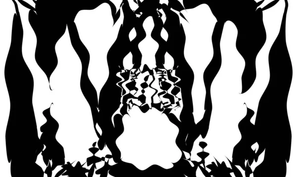 Чорно Білі Містичні Шпалери Дизайну Чарівний Візерунок Стилі Art — стоковий вектор