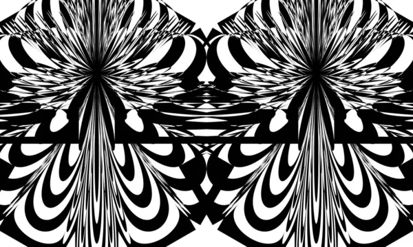 Illusion Optique Mystique Créée Par Motif Noir Incroyable Sur Fond — Image vectorielle