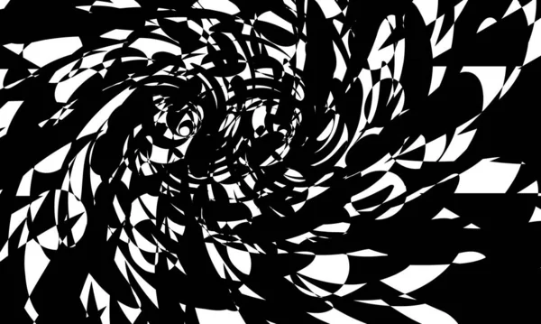 行动艺术风格独特的黑色扭曲图案 — 图库矢量图片