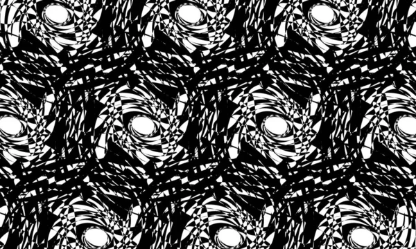 魅力的な黒のOpアートパターン創造的なカバー — ストックベクタ