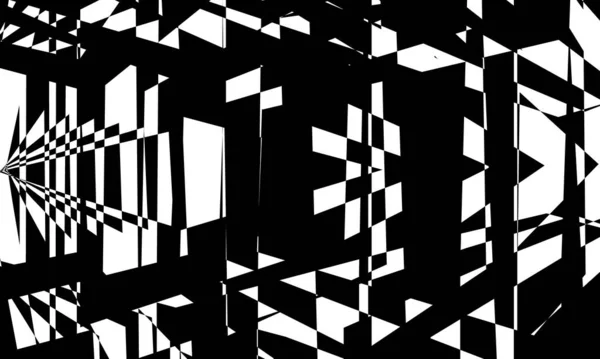 Originelle Optische Täuschung Kreative Muster Schwarz Auf Weiß — Stockvektor