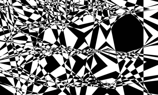 Modern tasarım için optik sanat tarzında hipnotik siyah desen tek renkli duvar kağıdı