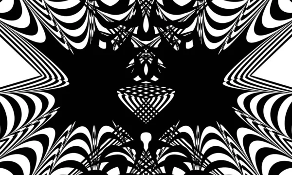 Черный Рисунок Белом Фоне Творческая Оптическая Иллюзия — стоковый вектор