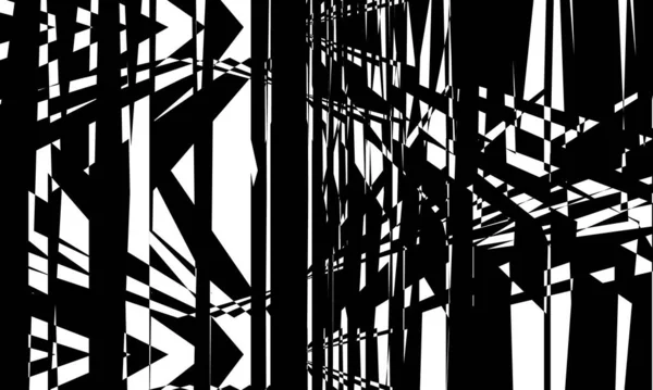 Distorted Black Art Pattern Modern Design — Stock Vector