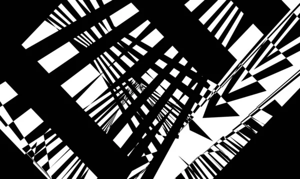 行动艺术风格中的黑色神秘图案在白色背景上产生一种光学错觉 — 图库矢量图片