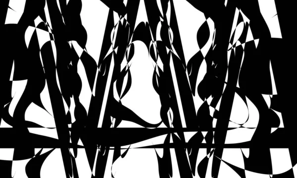 Mystische Schwarze Muster Stil Der Art Auf Weißem Hintergrund Modernes — Stockvektor