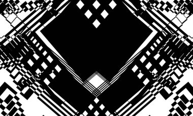 Tasarım için eşsiz stil op-art büyüleyici siyah desenler tek renkli duvar kâğıdı