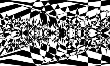 Operasyon sanatı tarzında siyah beyaz duvar kâğıdı nefes kesici huni deseni