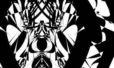 Beyaz arkaplanda cadılar bayramı için siyah gizemli desenler