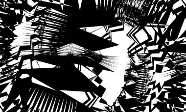 Beyaz arka planda siyah desenler yaratıcı optik illüzyon