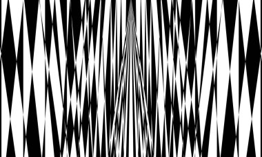 Tasarım için beyaz zemin üzerinde siyah desen modern dalgalanan duvar kağıdı