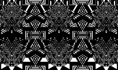 Siyah ve beyaz soyut arkaplan ve operasyon sanatında fantastik desenler.