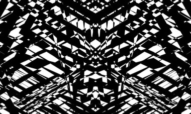 Beyaz arkaplanda operasyon sanatında dinamik siyah desenler