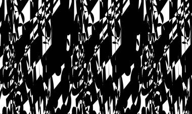 Modern operasyon sanatı beyaz arka planda eşsiz siyah desenler