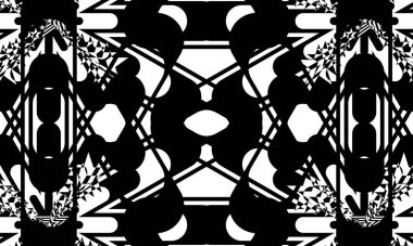 Beyaz arka planda operasyon sanatının siyah ve gizemli modelleri