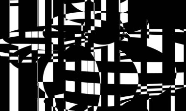 Operasyon sanatının yaratıcı tasarımında siyah çarpık desen