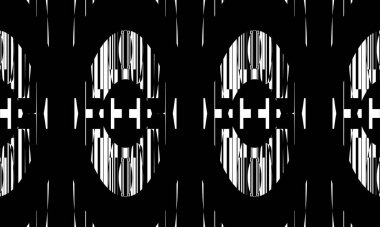 Beyaz üzerinde dalgalanma ve benzersiz siyah desenler