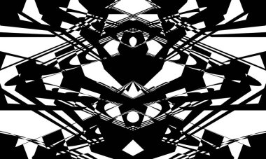 Mistik ve dalgalı desen beyaz arka planda optik bir illüzyon yaratır.