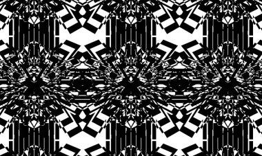 Siyah ve beyaz soyut arkaplan ve operasyon sanatında fantastik desenler.