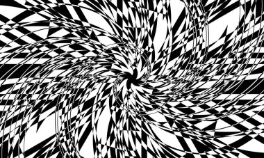 Beyaz arka planda siyah mistik desen şık ve gizemli.