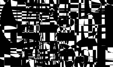 Tasarım için siyah ve beyaz duvar kağıtları orijinal optik illüzyon kavramını büyülüyor