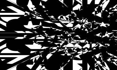 Beyaz arka planda operasyon sanatında siyah ve dalgalı desenler