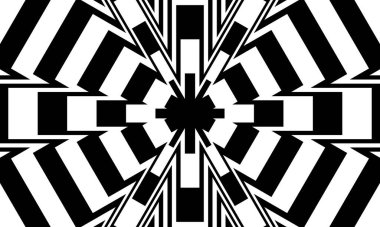 Kara mistik desen göz yanılsamasını büyülüyor.