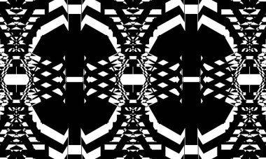 Operasyon sanatı tarzında beyaz arkaplanda siyah desen, orijinal ve büyüleyici.