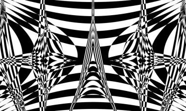 Op-art tarzında inanılmaz desenleri olan tasarım için orijinal doku
